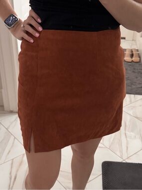 Target Rust Suede-Look Mini Skirt